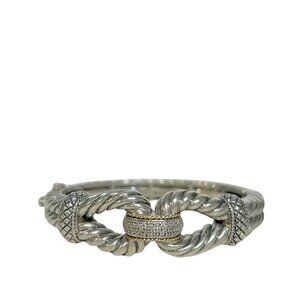 Andrea Candela 18K Gold & Silver Twisted Cable Diamond